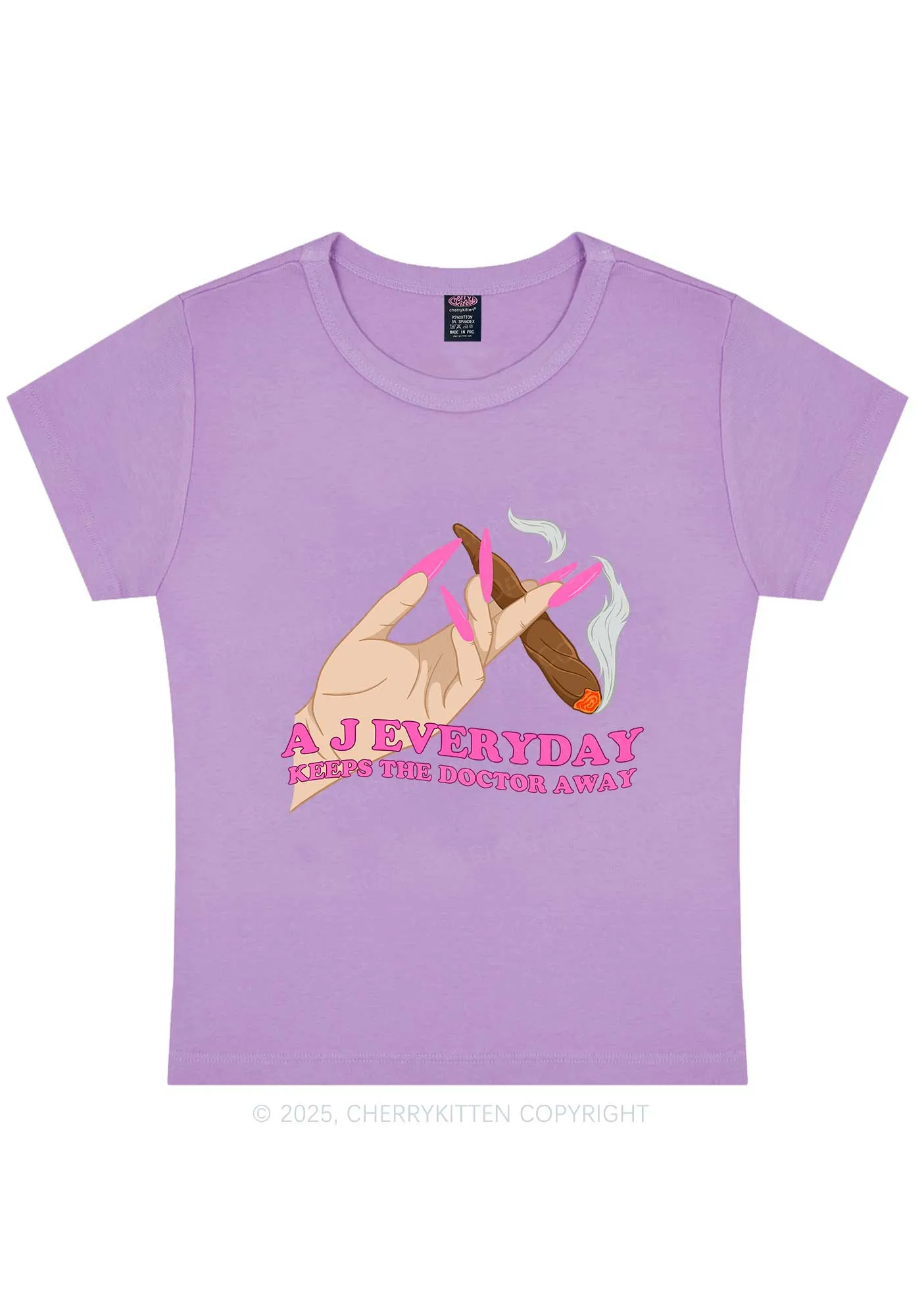 A J Everyday Y2K Baby Tee Cherrykitten