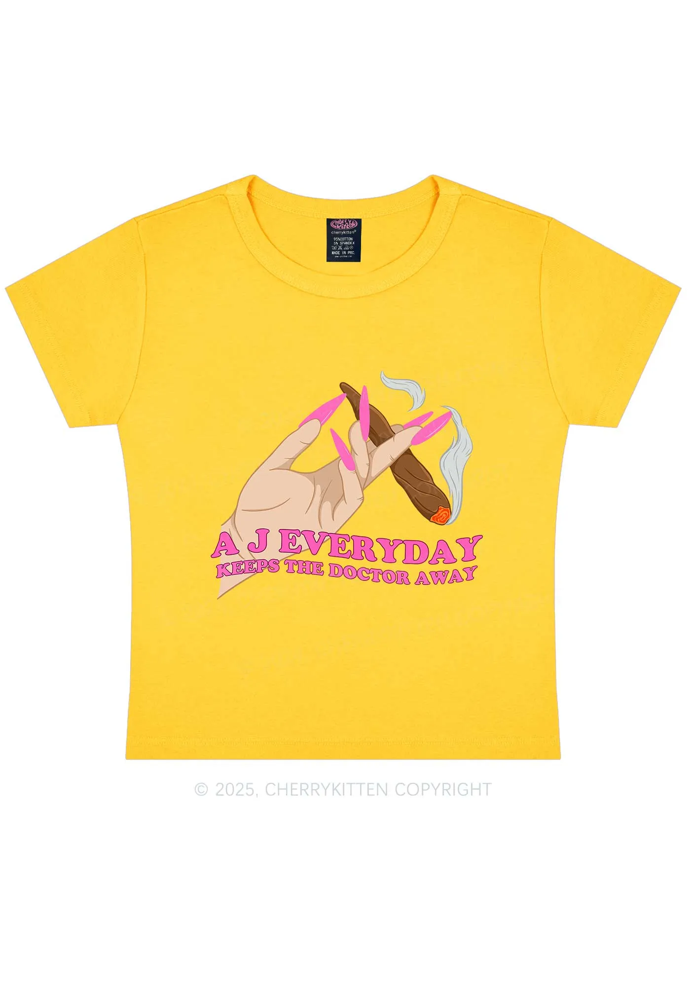A J Everyday Y2K Baby Tee Cherrykitten