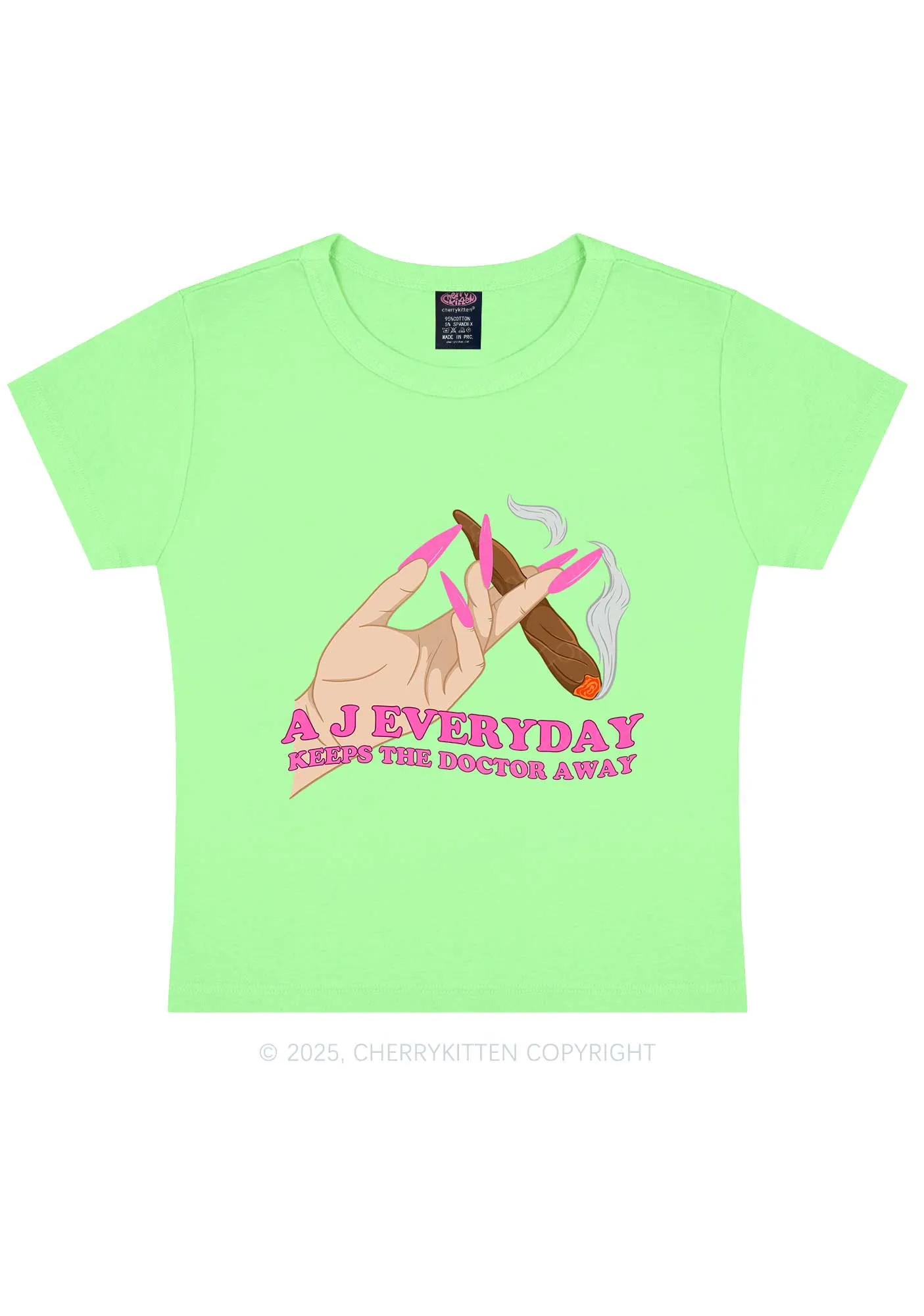 A J Everyday Y2K Baby Tee Cherrykitten
