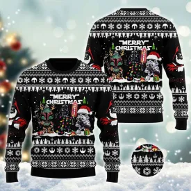 Boba Fett Dark Vader Stormtrooper Ugly Sweater