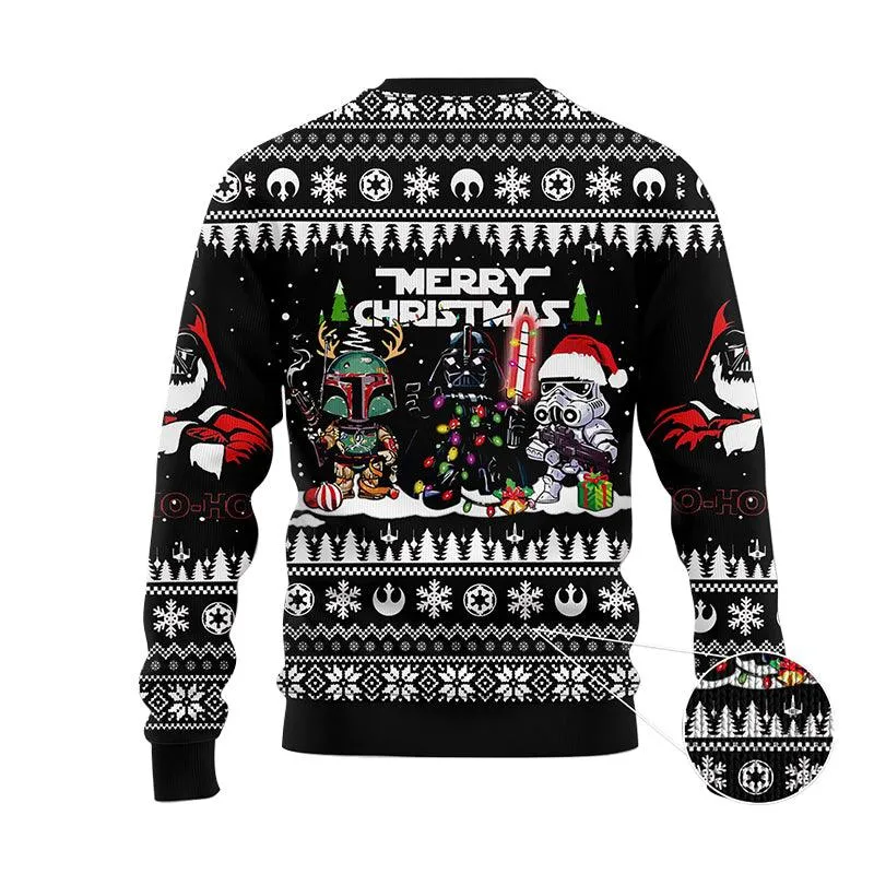 Boba Fett Dark Vader Stormtrooper Ugly Sweater