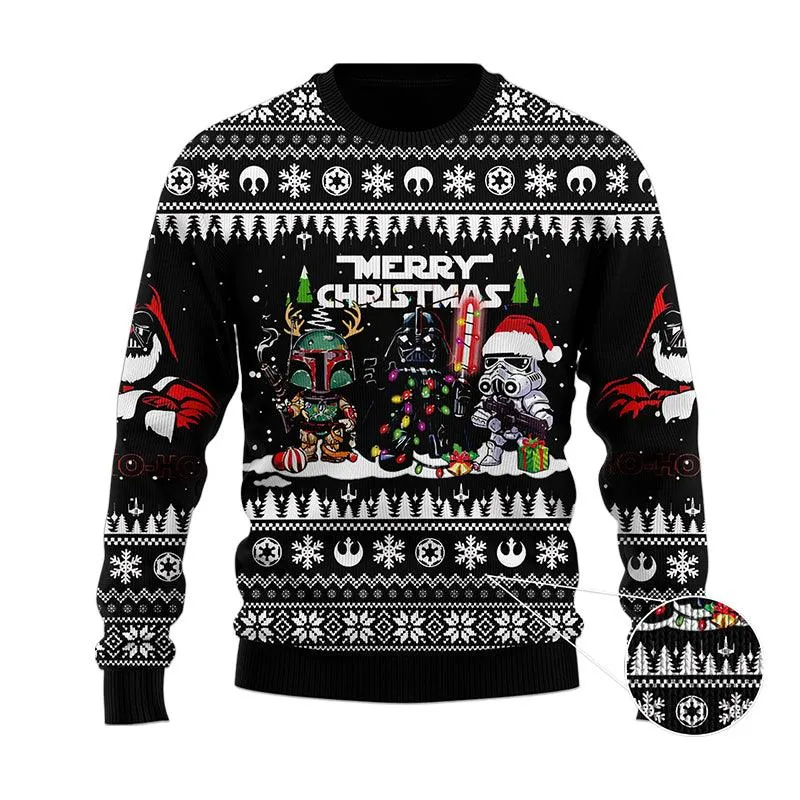 Boba Fett Dark Vader Stormtrooper Ugly Sweater
