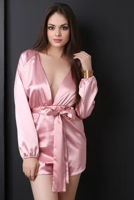 Cross-Back Surplice Jumpsuit