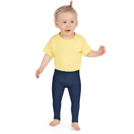 Dark Blue Kid's Leggings, Premium Unisex Colorful Tights For Boys & Girls-Made in USA/EU