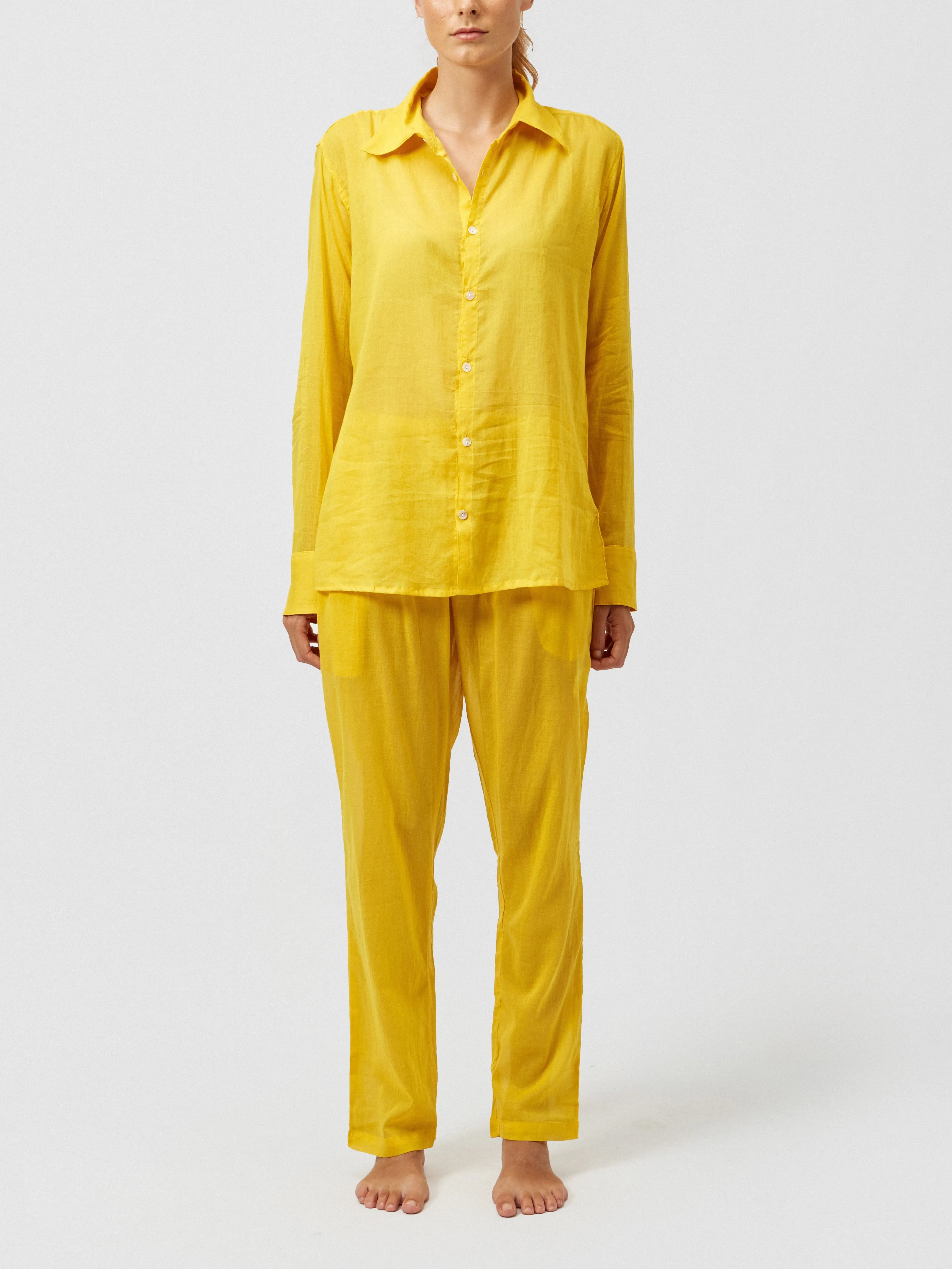 ESSENTIAL SHIRT IN MUSTARD YELLOW