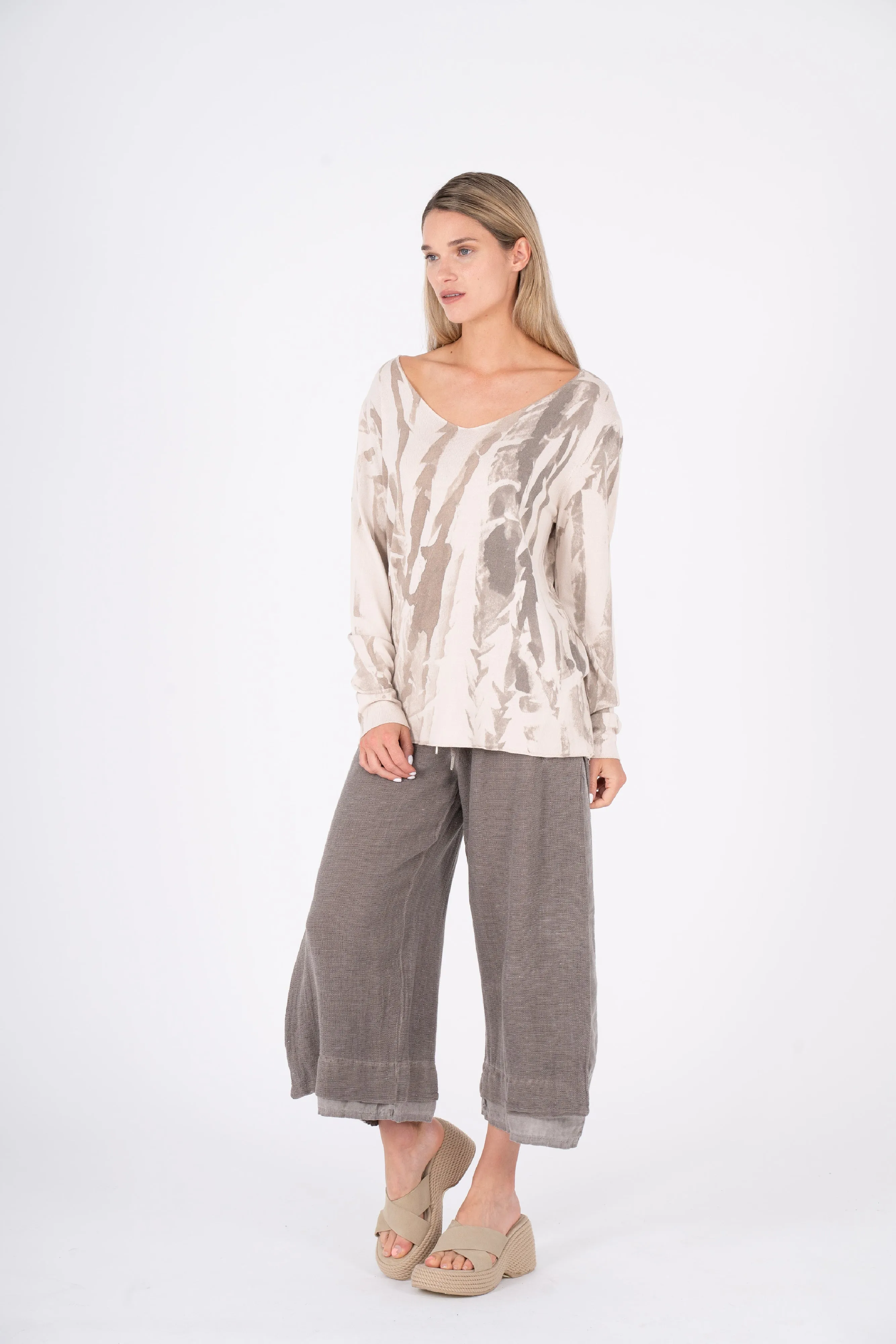M Made in Italy  Ladies Woven Sweater