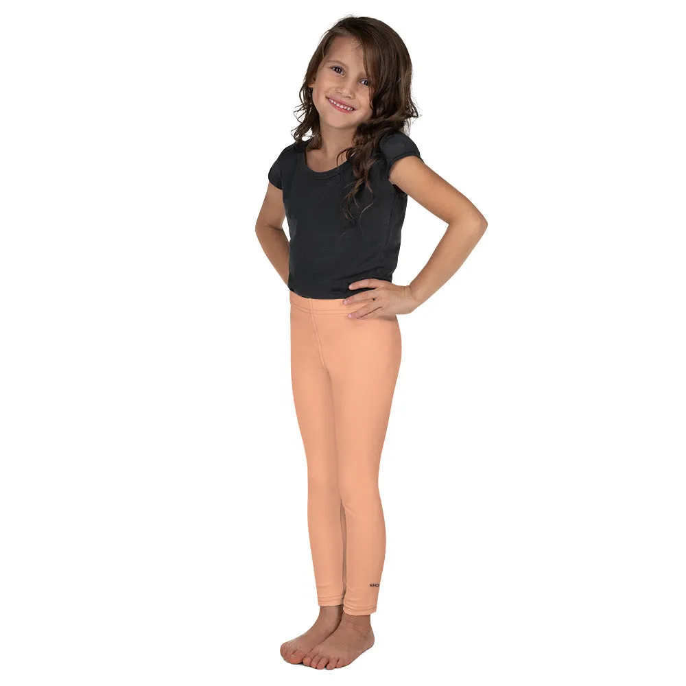 Nude Solid Color Kid's Leggings, Premium Unisex Colorful Tights For Boys & Girls-Made in USA/EU