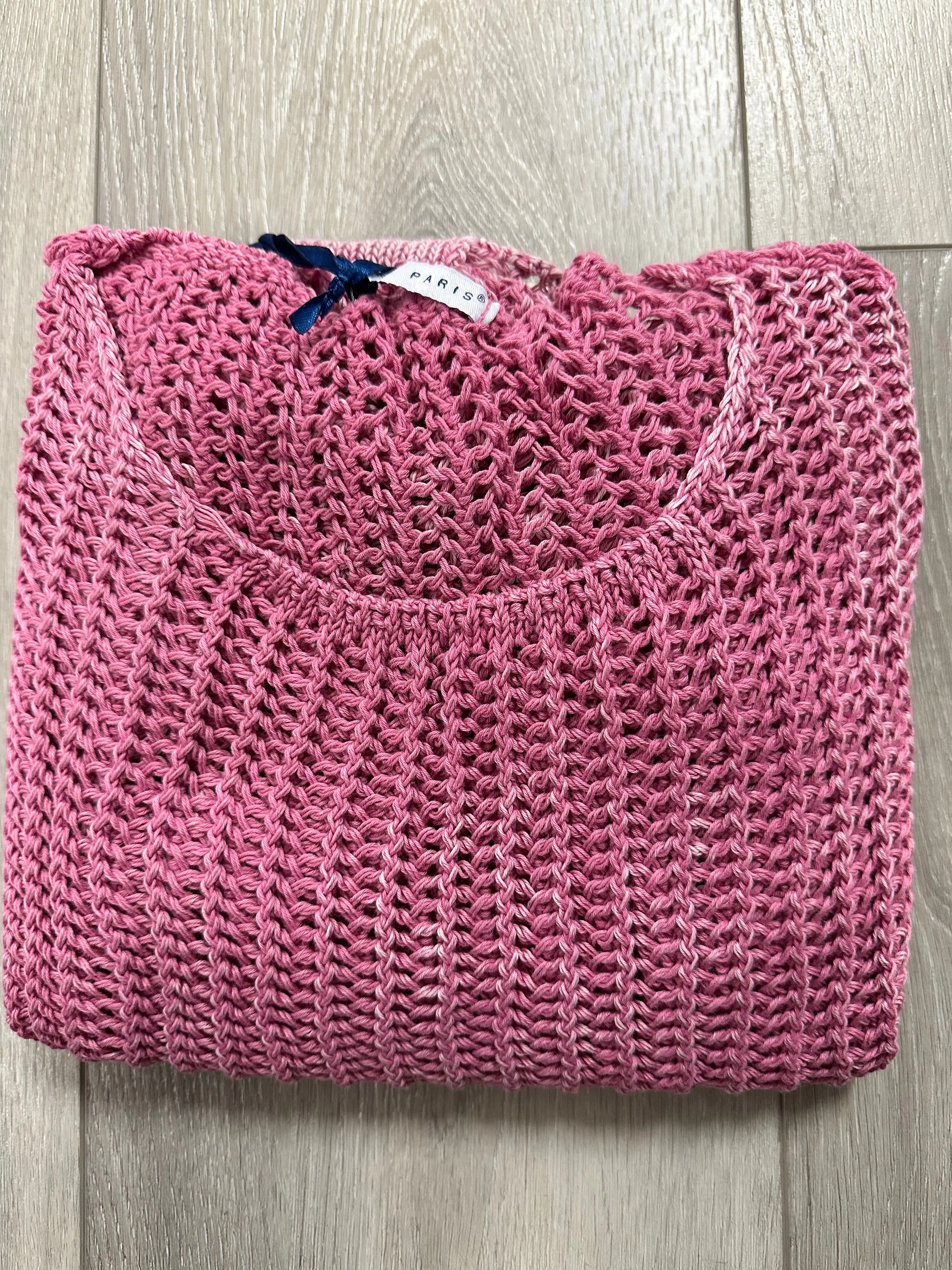 Open Knit Pocket Sweater
