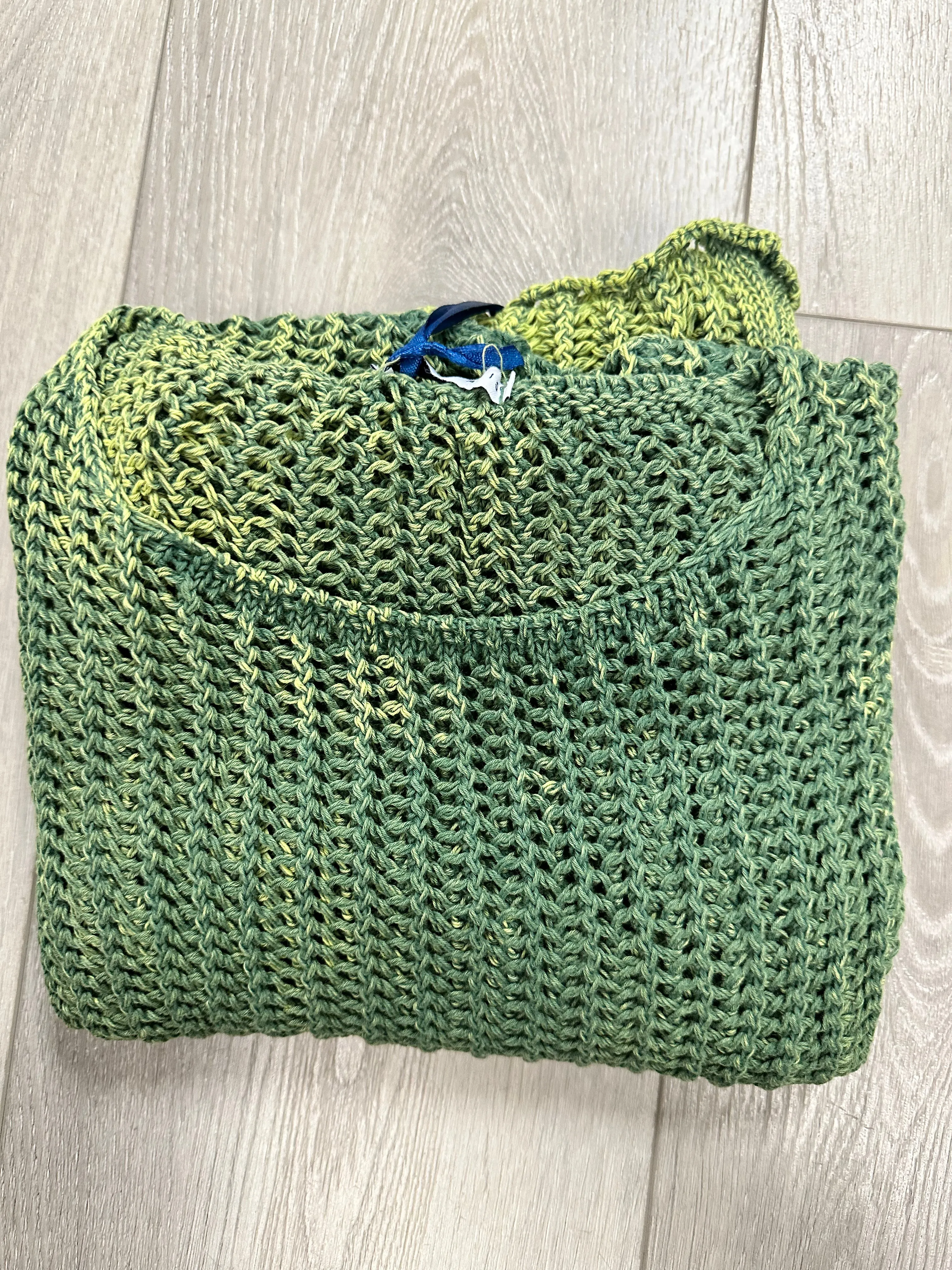 Open Knit Pocket Sweater