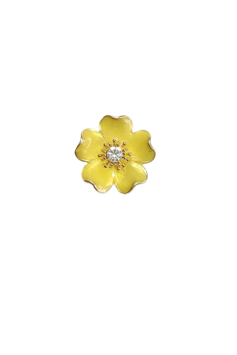 Pansy Flower Magnetic Brooch