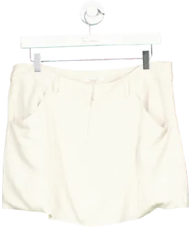 peppermayo Beige Peppermayo Exclusive - Marissa Linen Mini Skirt - Oatmeal UK 12
