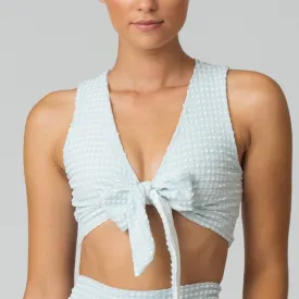 Rosie Top in Aquamarine Gingham