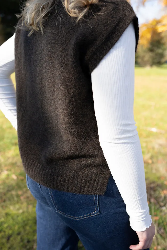 Serene vest - Brown Marl