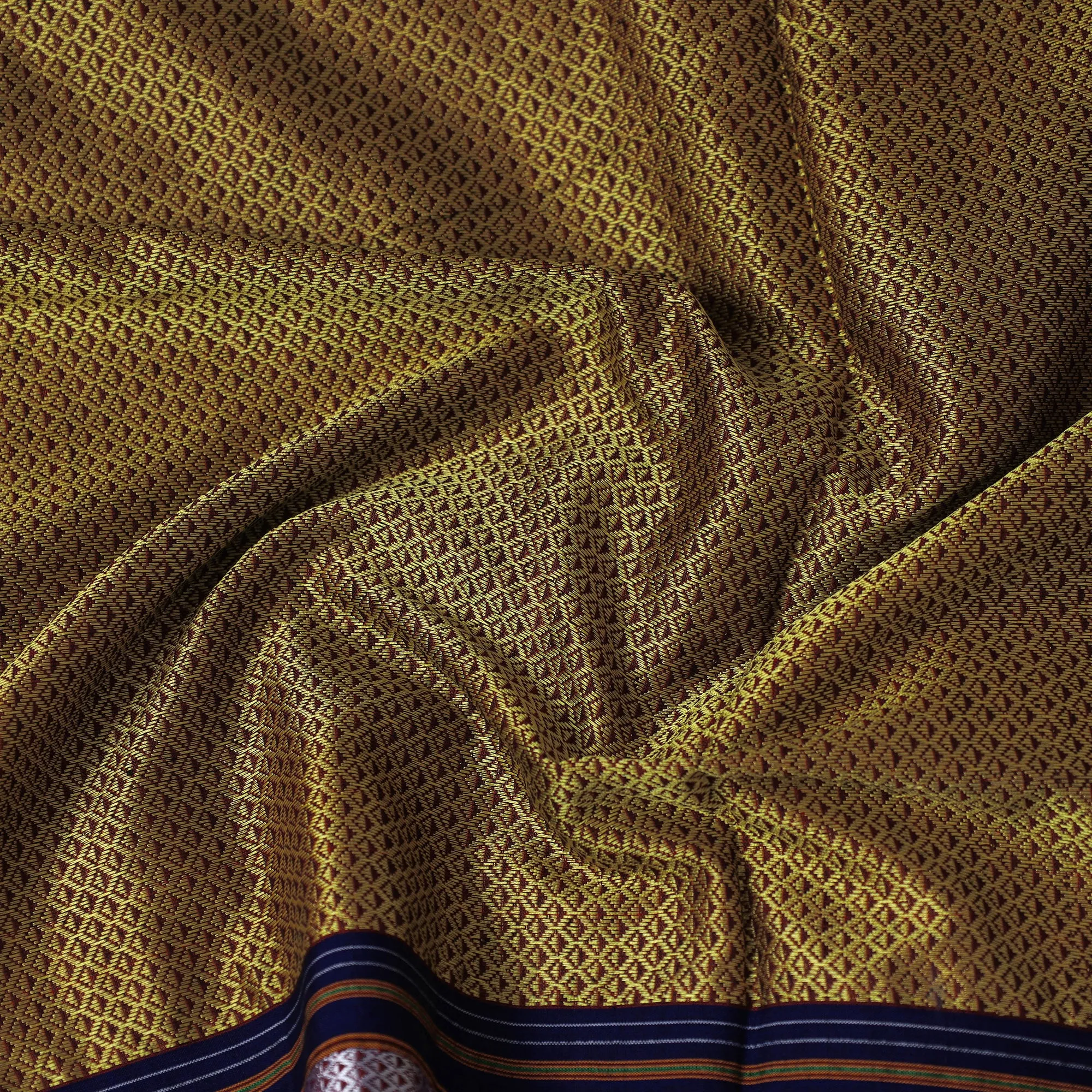 Yellow - Traditional Khun Weave Cotton Fabric 25