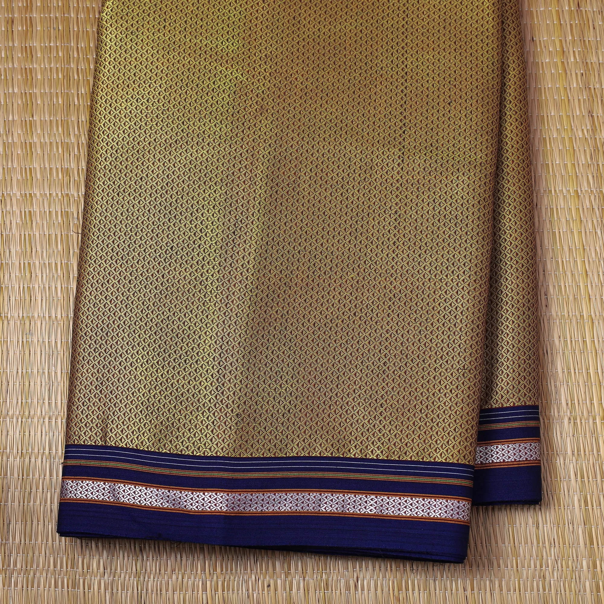 Yellow - Traditional Khun Weave Cotton Fabric 25
