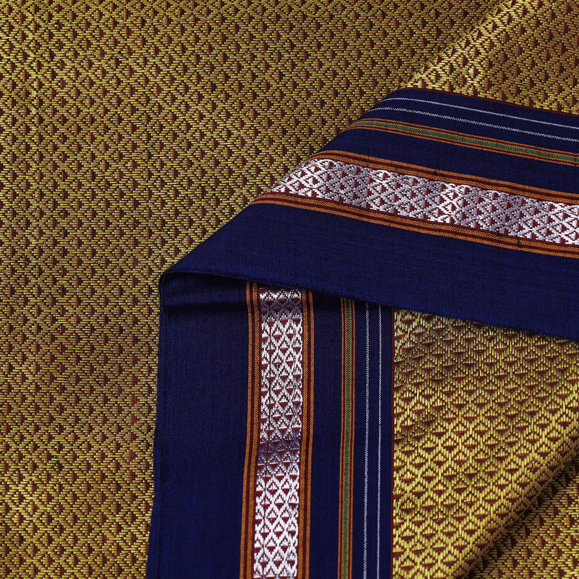 Yellow - Traditional Khun Weave Cotton Fabric 25